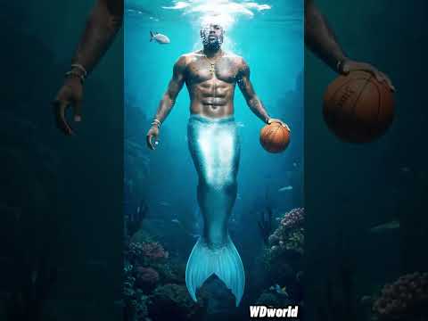LeBron James became a mermaid 🧜‍♂️🤯 #LeBronJames #AI #Mermaid #shorts #nba