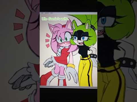 Don&#039;t let Surge catch you fumbling, Sonic 👀 #sonicthehedgehog #amyrose #surgethetenrec #sonamy