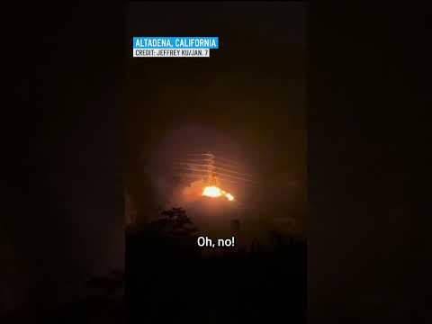 Altadena couple capture video of start of Eaton Fire
