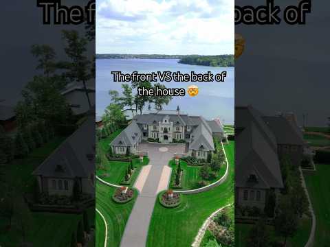 Enormous custom limestone estate with negative edge pool, overlooking Orchard Lake! #luxury #homes