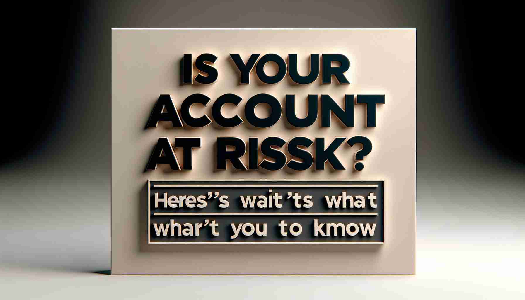 Is Your Account at Risk? Here’s What You Need to Know Is Your Account at Risk? Here’s What You Need to Know